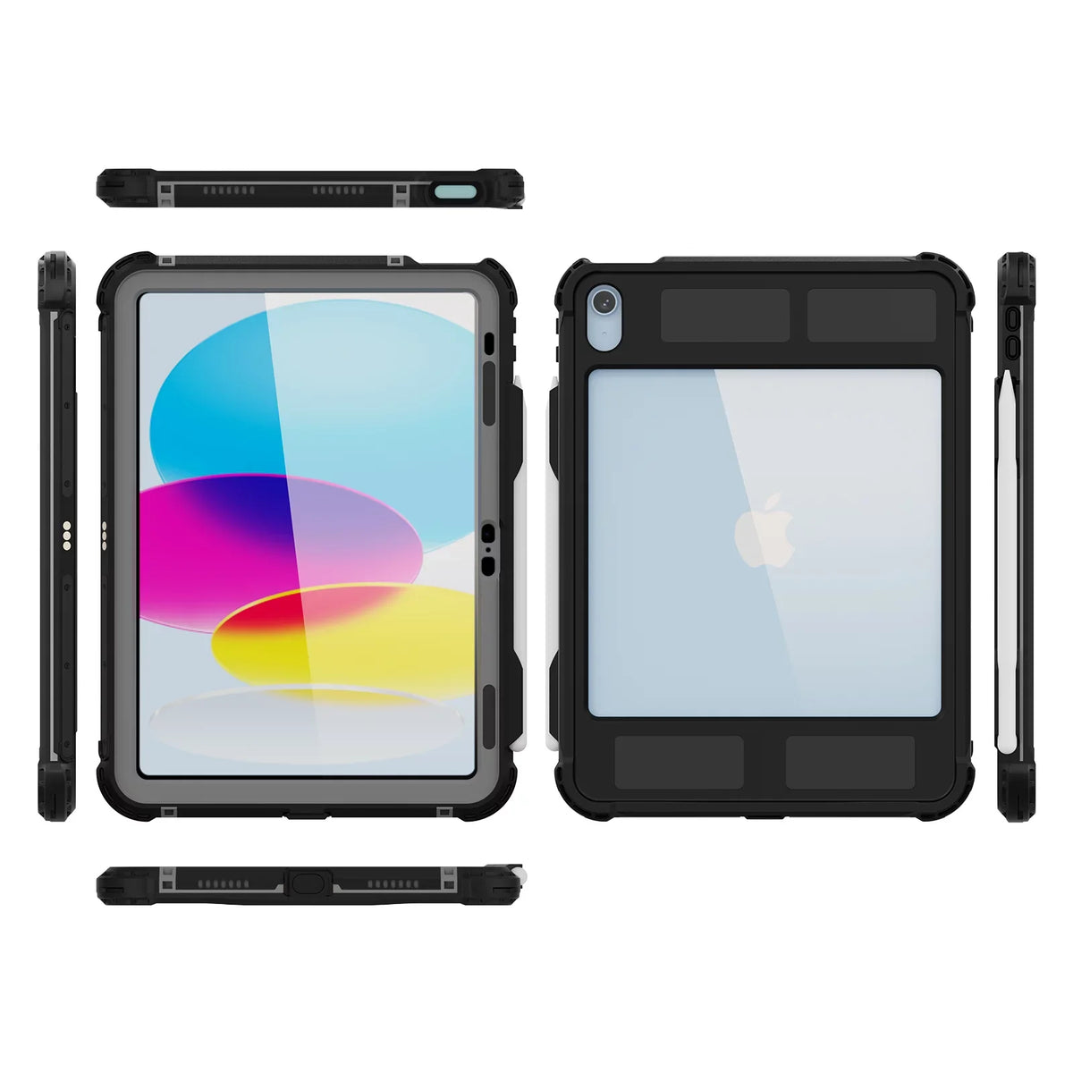 Dustproof Genetation 10th for Underwater Kickstand Pencil IP68 with Case Strap iPad Swivel Rugged Protective (2022) 10.9" Waterproof Shockproof Holder Bracket K-Lion Case Protector Screen Carrying