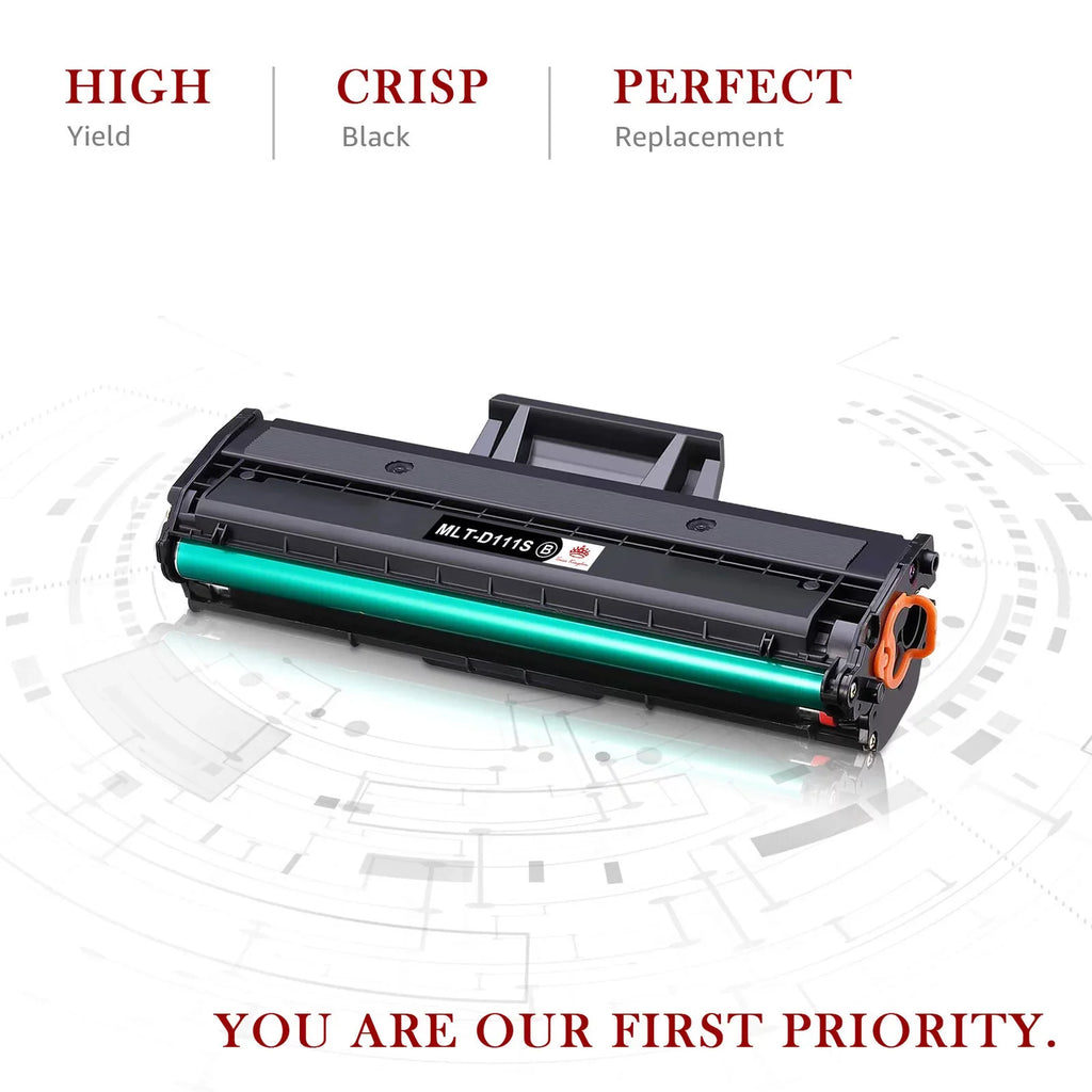 for Xpress M2020W M2024 Compatible Replacement Toner Tonerkingdom M2026W M2070W Chip Cartridge M2070F Ink SL-M2020 M2070FW MLT-D111S With 2-Pack Printer (Black) M2022W