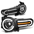 HL-LB-FJC07-BK-CL1 For 11 LED Cruiser 13 Motoring 12 Turn Front Pair Corner 2007 to DNA Bumper 09 Signal Lamps Headlight Toyota DRL+Sequential FJ 2014 10 Black/Clear 08
