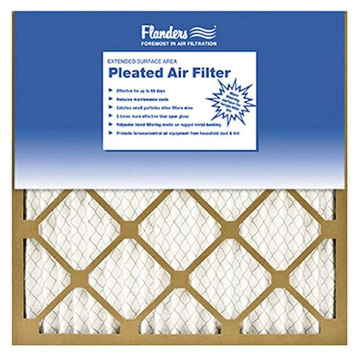 16 in. Air Of Filter 12 x 24 Flanders Basic 81555.011624 - Pack Pleated x 1