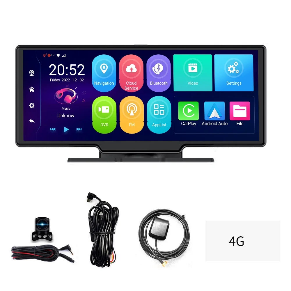 Multi-language Gecheer Wide 10.26in Viewing System 170 Degree Angle Video DVR Recorder Global Dual Car Auto Lens Recorder Car Cam Car Navigation Positioning Dash Night