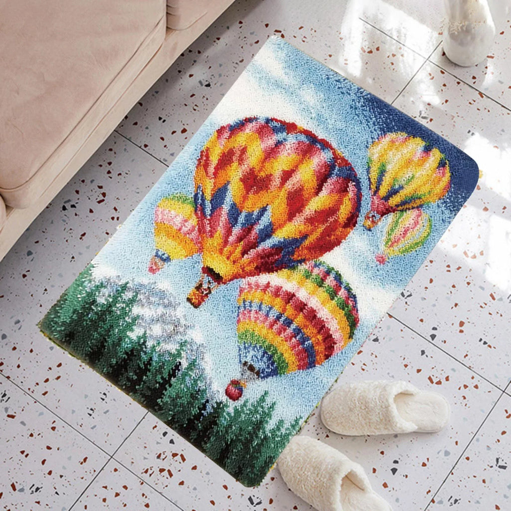 hook Embroidery Balloon and Adults latch crafts Kits, Crochet latch hook Living home Kids for Hook and for Rug, room Air Rug Hot Cushion Carpet Blanket and