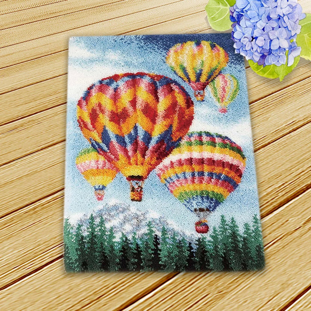 hook Embroidery Balloon and Adults latch crafts Kits, Crochet latch hook Living home Kids for Hook and for Rug, room Air Rug Hot Cushion Carpet Blanket and