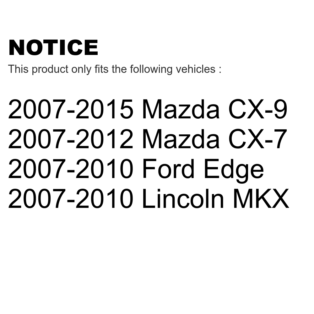 Mazda Edge Brake KPF-100094 CX-7 Semi-Metallic Lincoln Pads Kit Front Rear MKX For CX-9