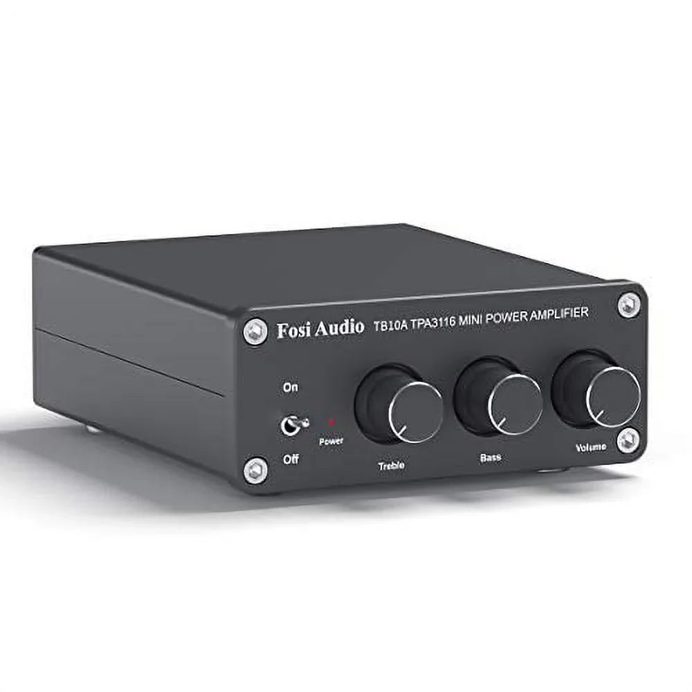 TPA3116(with Mini Class Control Amplifier Stereo and for Bass Audio Speakers Fosi Amp D Integrated 2 Home Channel - 2 Receiver 2.0CH TB10A Audio with Supply) Power 100W Treble Hi-Fi x