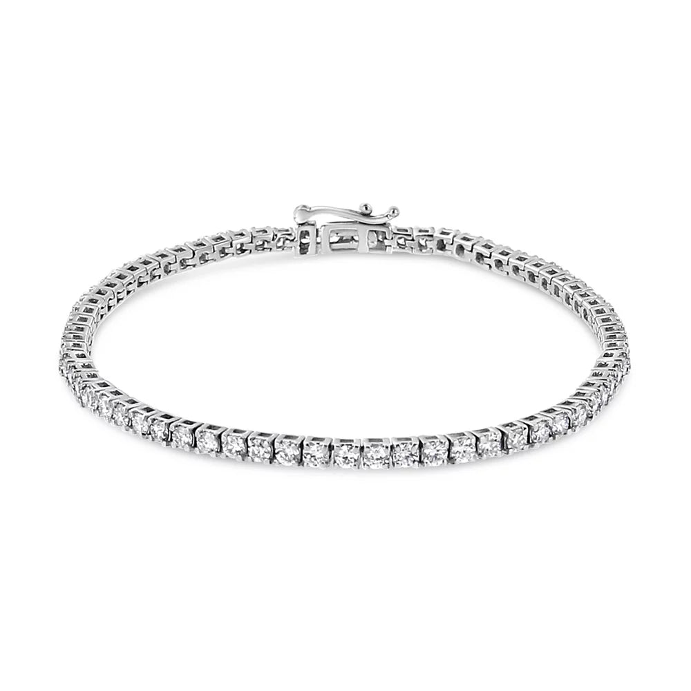 Classic 2.0 Color, Cttw (F-G Grown Gold 14K VS2-SI1 7.25" Tennis Diamond Lab Clarity) White Bracelet