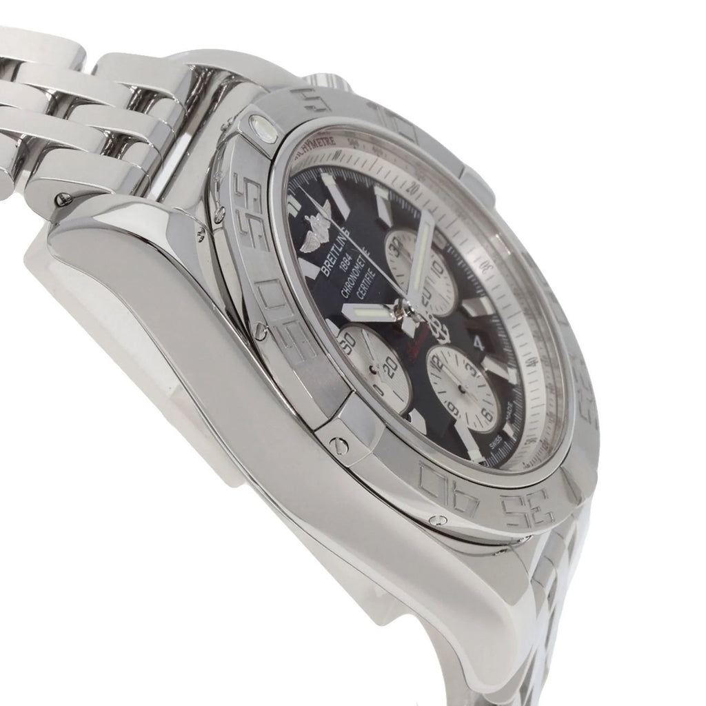 Chronomat Steel/SS BREITLING 44 Stainless Men's Pre-Owned Breitling Watch (Good) AB0110