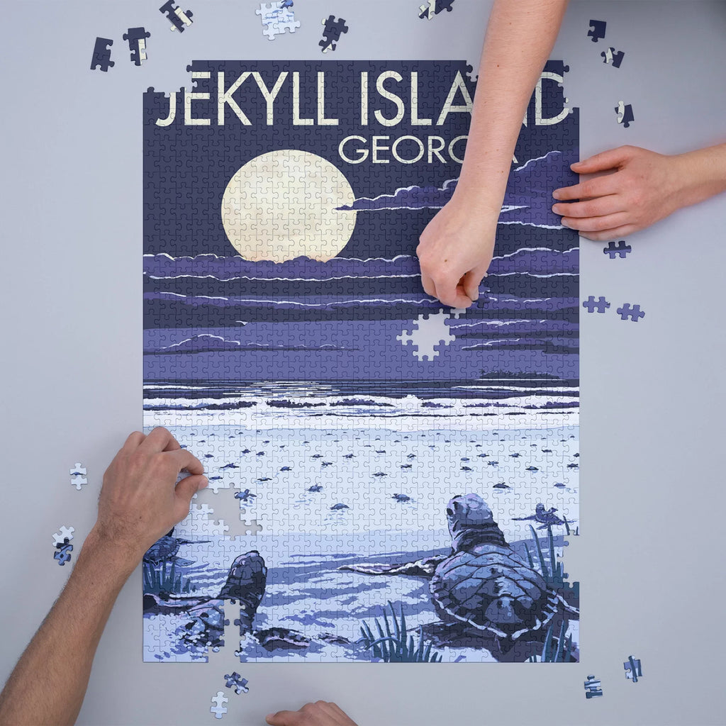 USA) (1000 Adults Jekyll Challenging in Made Hatching Georgia, and Jigsaw for Island, Family, 19x27, Puzzle, Turtles Puzzle dimension Piece