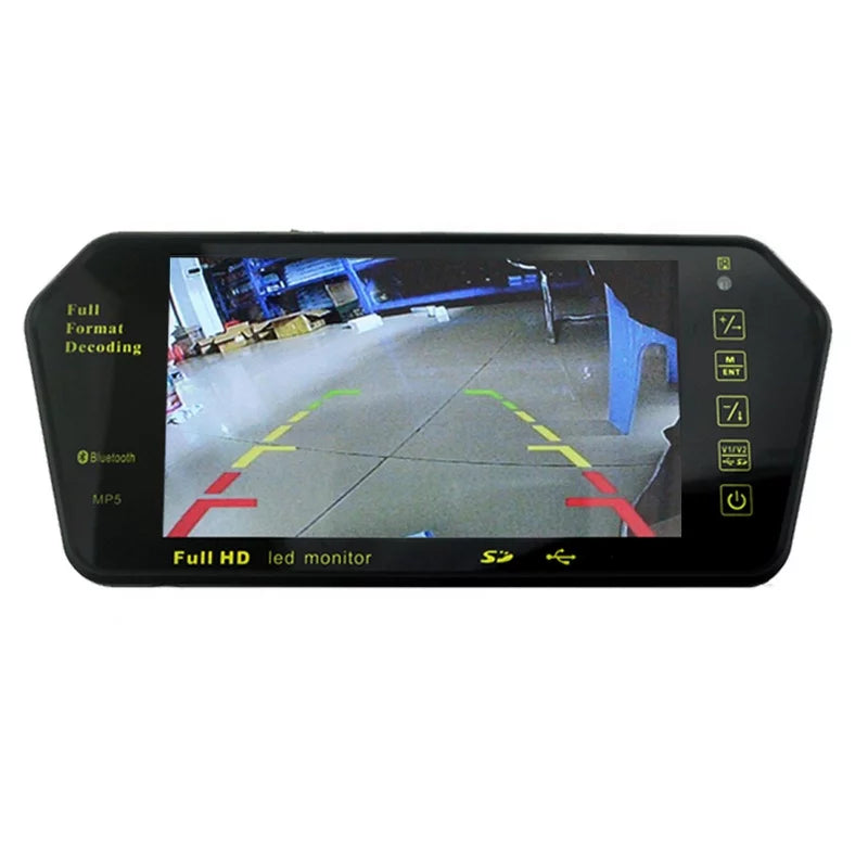 Car TFT FM Mirror RearView Bluetooth TF HD Full with Monitor Built-in Photo 7" LCD Car USB Display inch Mp5 Slot
