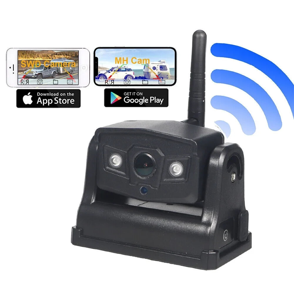 Wireless, JahyShow View Backup Magnetic 9600mAh Camera, Front/Rear High-Capacity Battery WiFi