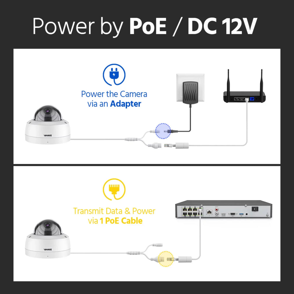 Vandal-Proof 4Pcs 256 Access PoE Camera IP ANNKE Supports Audio Weatherproof 4K GB Recording IK10 H.265+ with IP67 Ultra Motion ONVIF 8MP Remote Alerts Dome HD Card TF Security