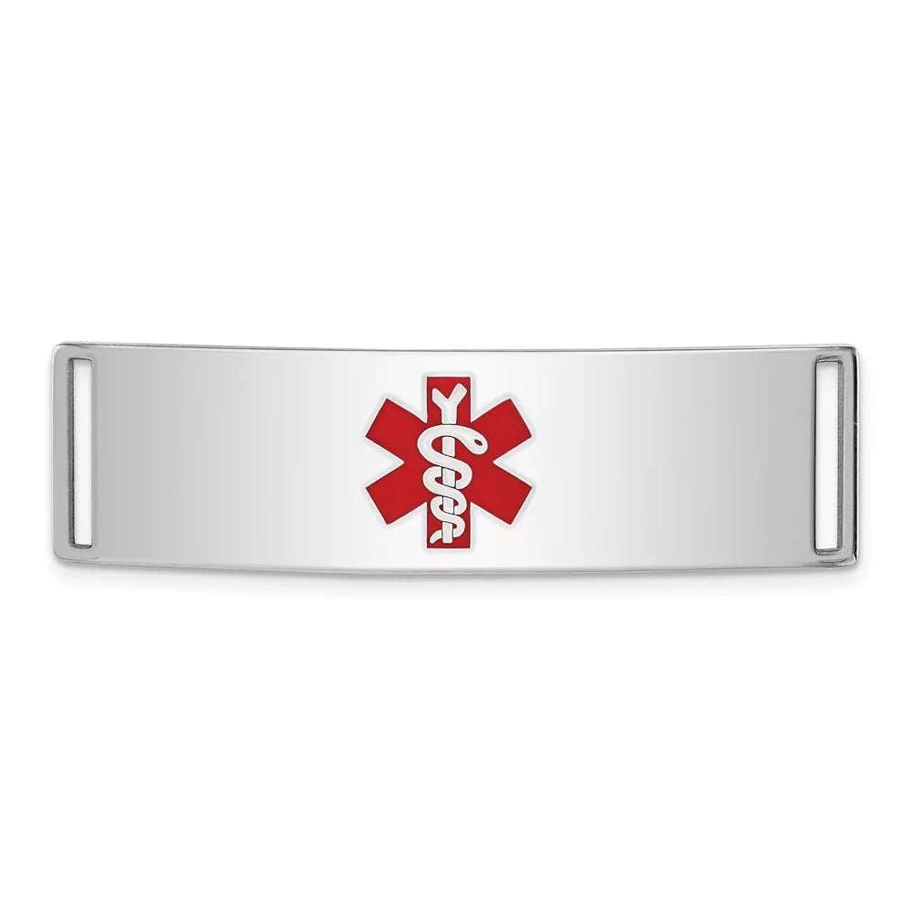 Sterling for Plate W- Women(L- Bracelet for Auriga Silver Medical 12inch, Id inch 925 45mm)