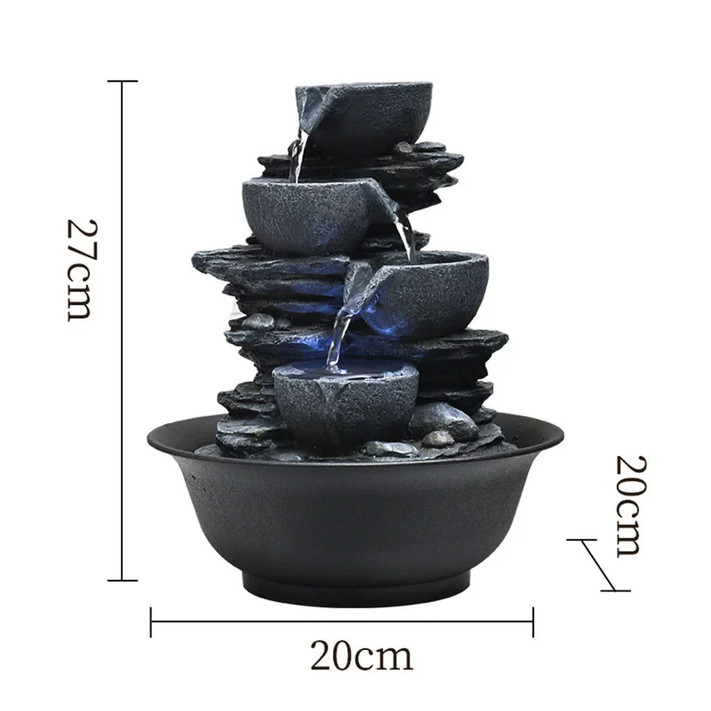 Feng , Home Landscape Tabletop with Shui exterior E liquid s Waterfall Bedroom Fountain