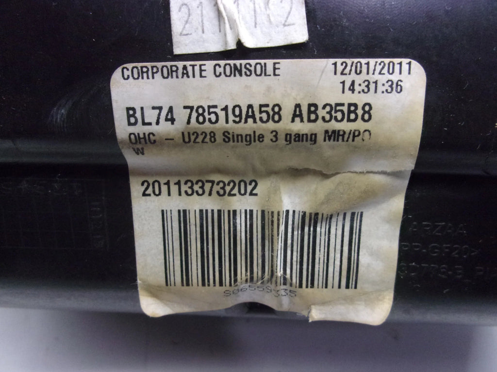 Roof 2011-2014 Black Pre-Owned Navigator Center Lincoln Console Overhead OEM (Good)