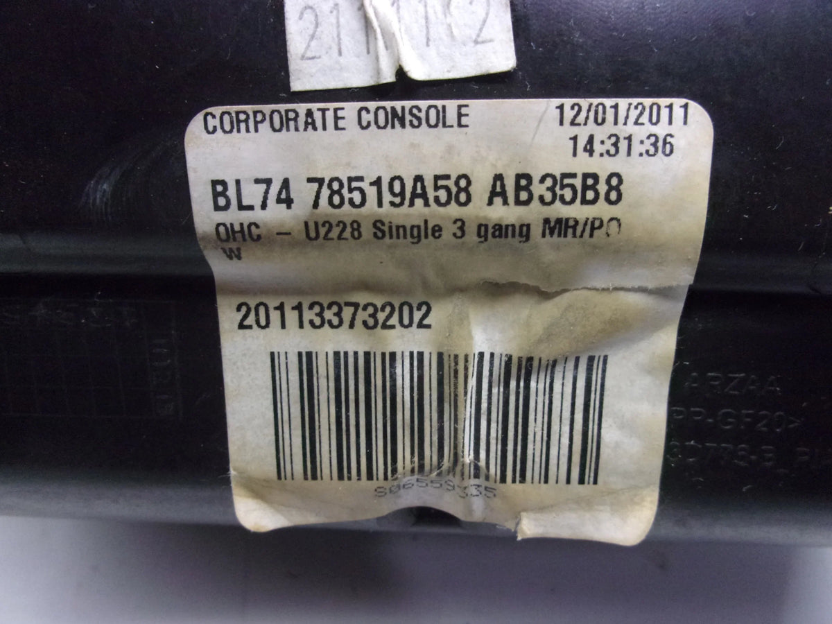 Roof 2011-2014 Black Pre-Owned Navigator Center Lincoln Console Overhead OEM (Good)