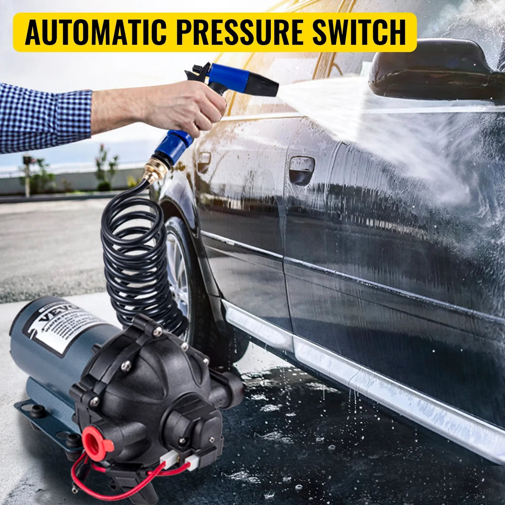 Yacht BENTISM for Coiled 25 Automatic GPM Foot Rv Hose 70 5.3 PSI Marine Pump RV Diaphragm Caravan Pump Per Boats liquid Washdown liquid Minute Gallons with 5.5 Pumps Pump 12V