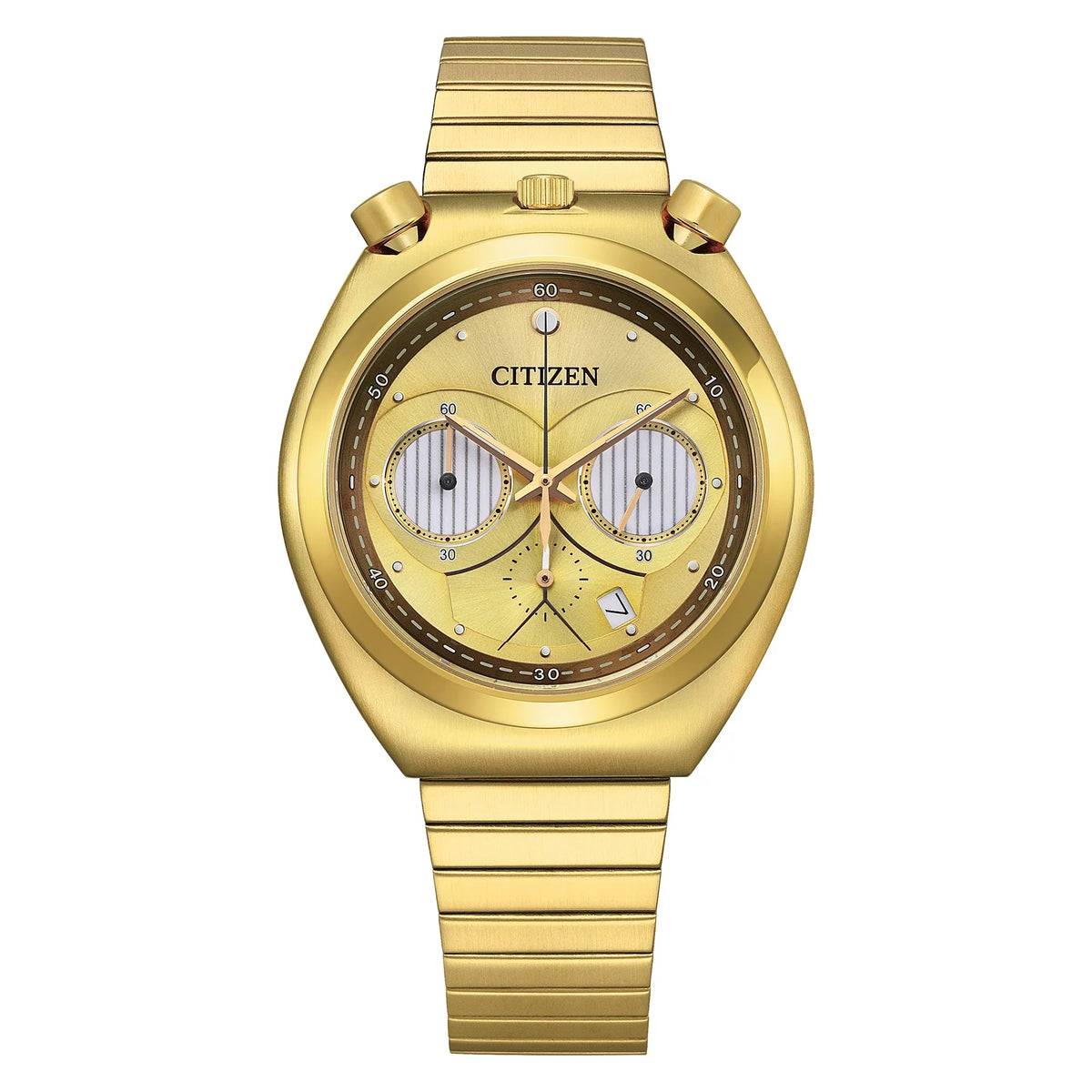 AN3662-51W Wars Citizen Chronograph Quartz Unisex Star Watch C-3PO Goldtone
