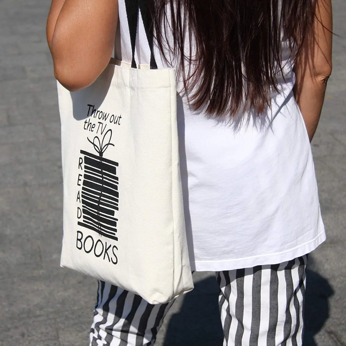 Reusable Office, Fun Men, Canvas Inner Picnic Cotton Print Cute Black Bags 12 - Bag Women For School, Pocket, Handles oz Tote & Durable For Miller Canvas Multi-functional An Design Books With Max 100%