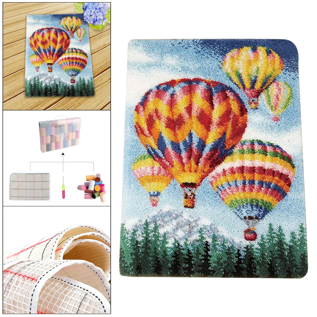 hook Embroidery Balloon and Adults latch crafts Kits, Crochet latch hook Living home Kids for Hook and for Rug, room Air Rug Hot Cushion Carpet Blanket and