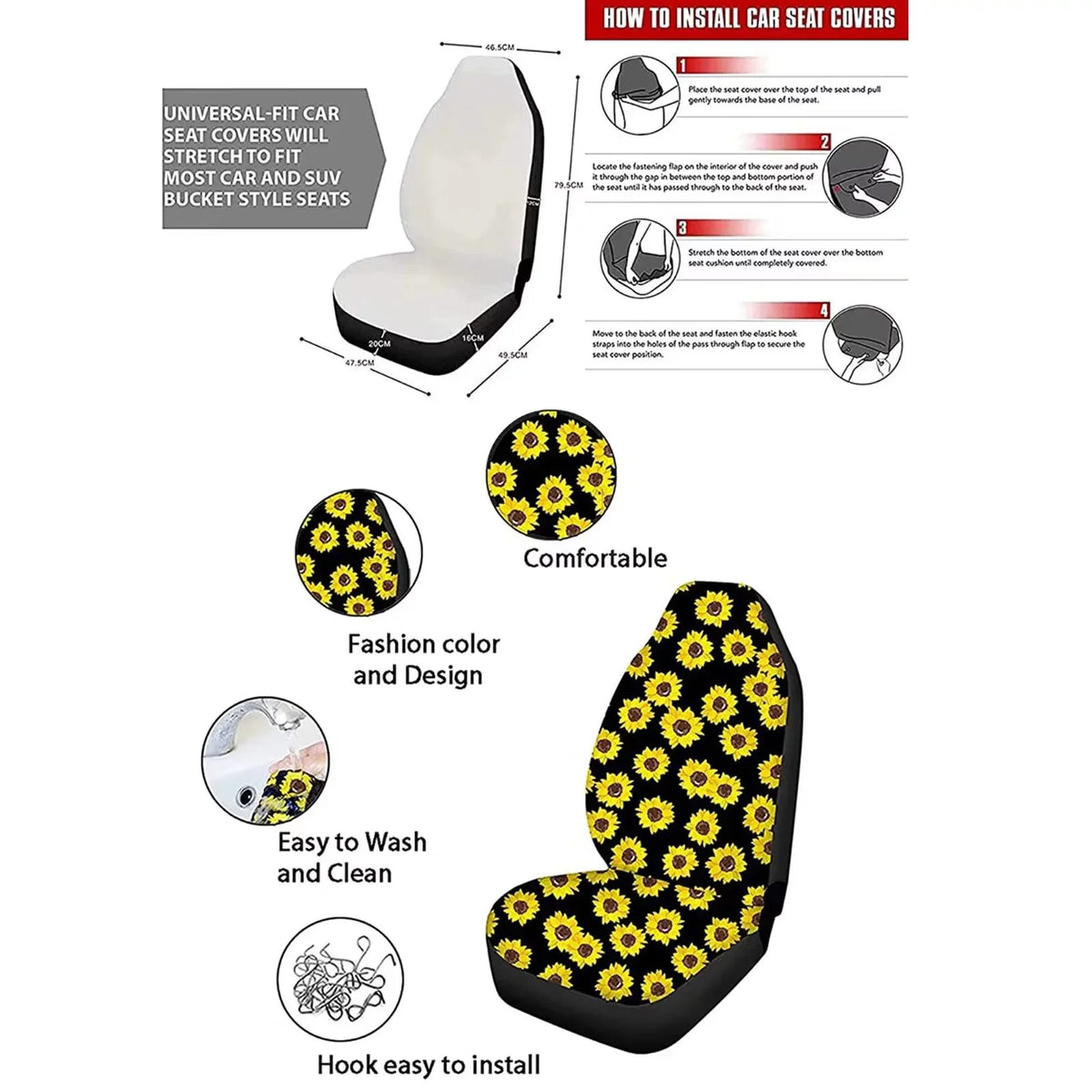 Interior Pad+Front Console 8-Van Seat Accessories Settring Blanket Saddle Cover Seatbelt AestheticMushroom Binienty Print Pad+Center Car Set Wheel of Sedan Back Cover+Auto Cover
