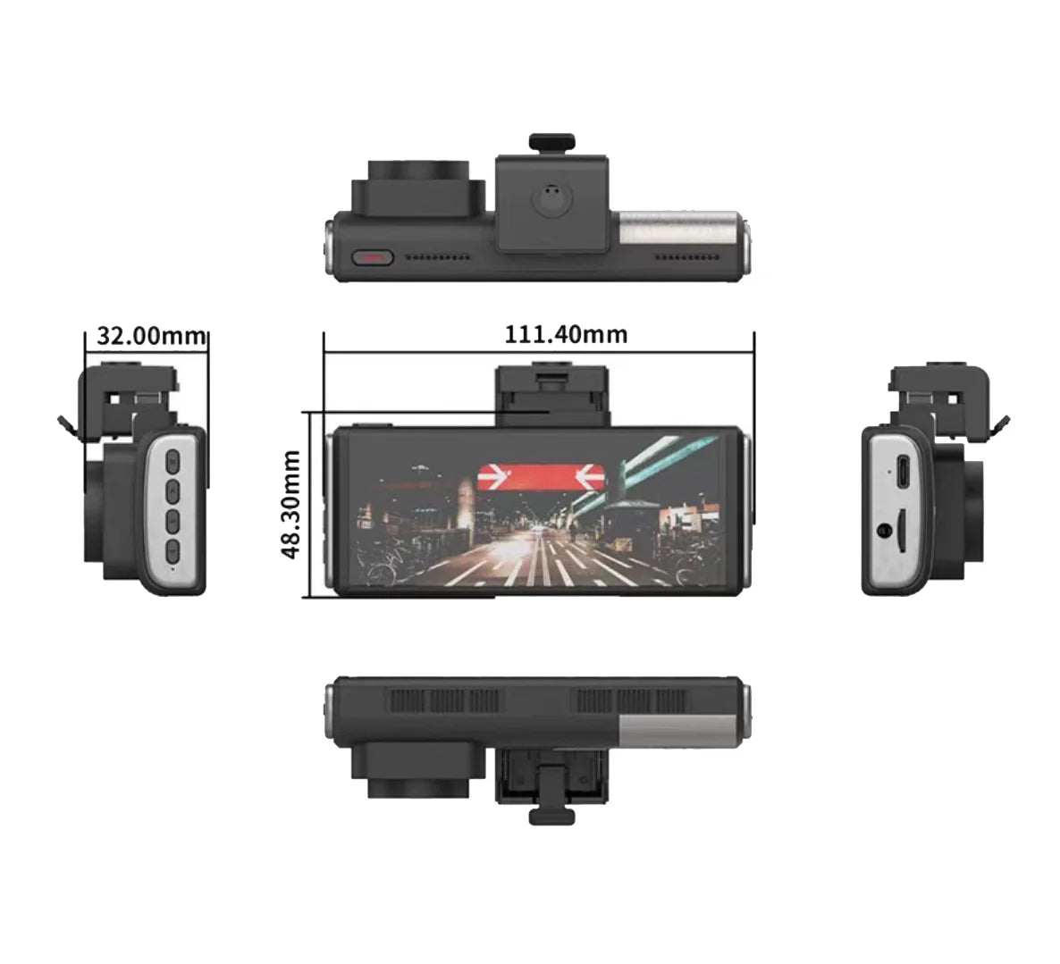 Dash inch Night Video 1080P 4K Cam Camera Rear Car Dual Lens Cycle Recorder WIFI Recording Front DVR 3.99 Ultra GPS HD View Vision 2160P