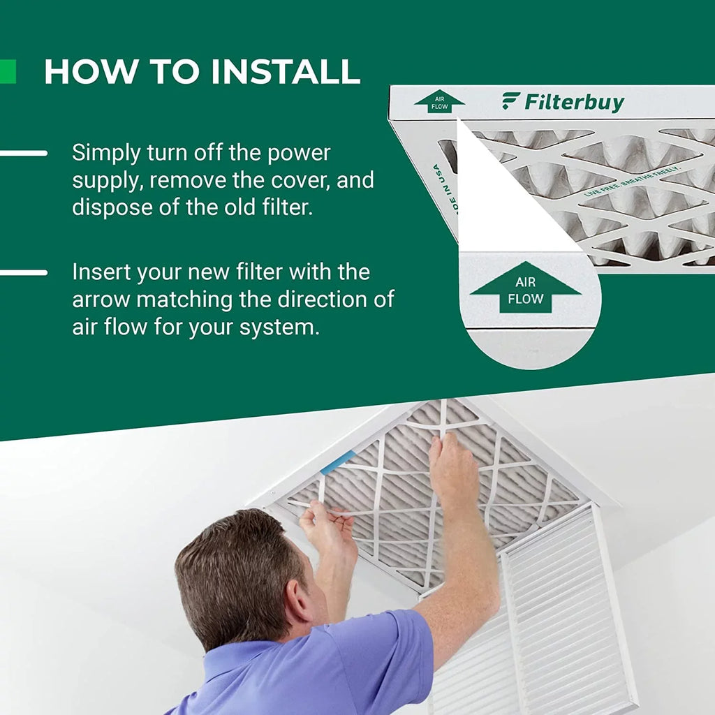 Filterbuy MERV AC HVAC (3-Pack) 16x25x2 Air 11 Pleated Furnace Filters