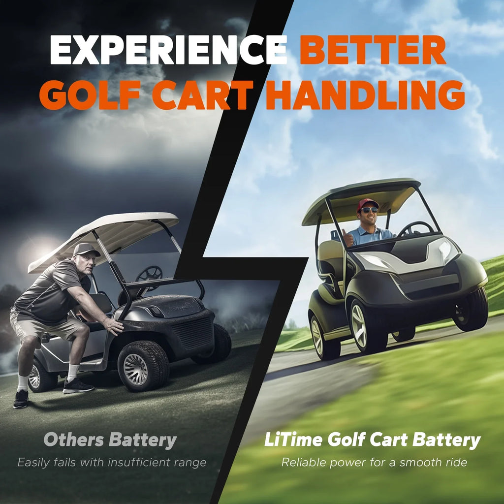 Cart, Cycle, Support Trolling 15000 36V 200A LiTime Golf RV, 7.68kW Power LiFePO4 GC2 BMS, Lawn Max. Lithium Discharge, and Built-in Perfect Golf Max. 100Ah Battery, Mower Deep Motor, 2C Cart for