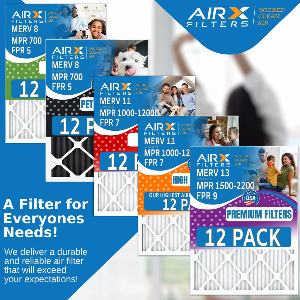 in 18x24x2 MERV 700 USA to Filter Made AIR. - CLEAN 12 of 8 by MPR Filters & 5 FILTERS AIRX FPR Pack Rating, Furnace Comparable WICKED Air