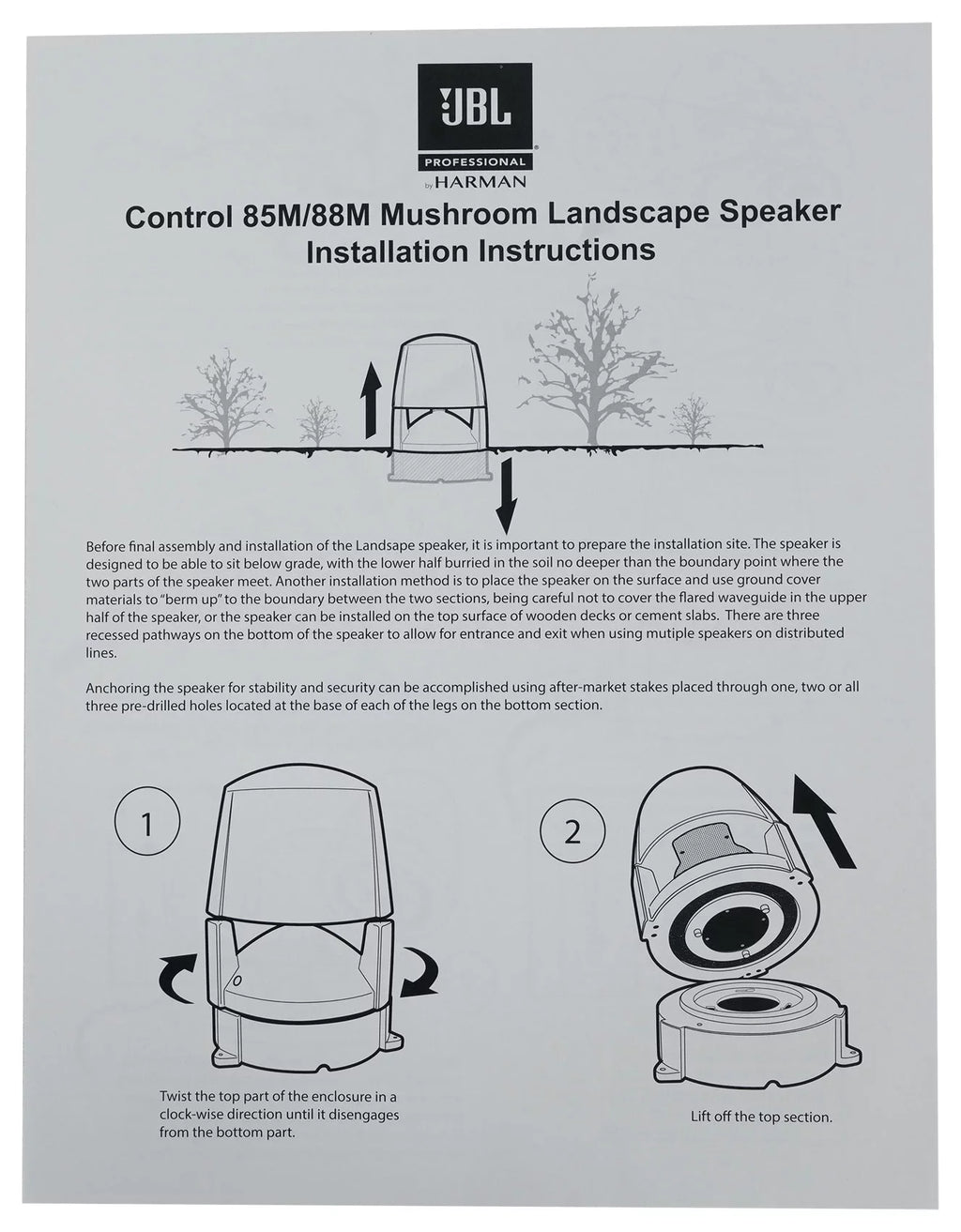 JBL Landscape (10) 85M exterior 5.25" Speakers+Amplifier 70v CONTROL Commercial