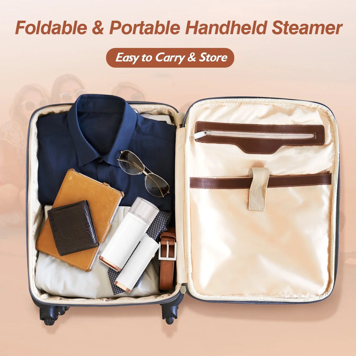 120ML Steamer Portable up Electric Travel Brush 1000W 30S apparel with White Remover iMounTEK Heat Steamer Garments for Wrinkles Tank, Foldable Handheld liquid