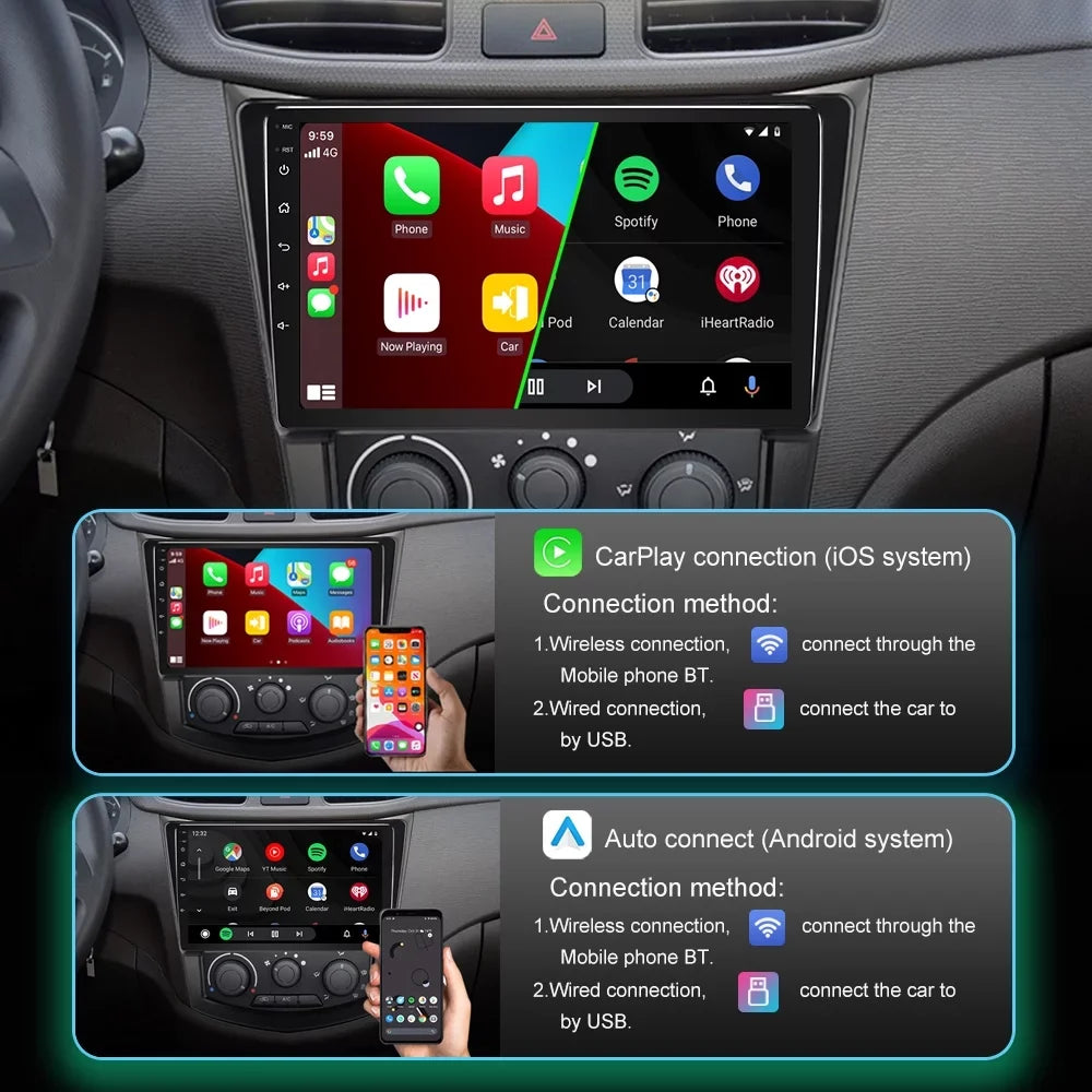 9'' Bluetooth,with Stereo Isuzu with Auto Radio 2019+ 12 HD D-Max Dmax WIFI Carplay For GPS FM Android Rearview Android Camera Car