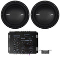 Subs+Crossover MM1042DVC Audio Audio 1200w Polk Subwoofers 10” (2) Car/Marine