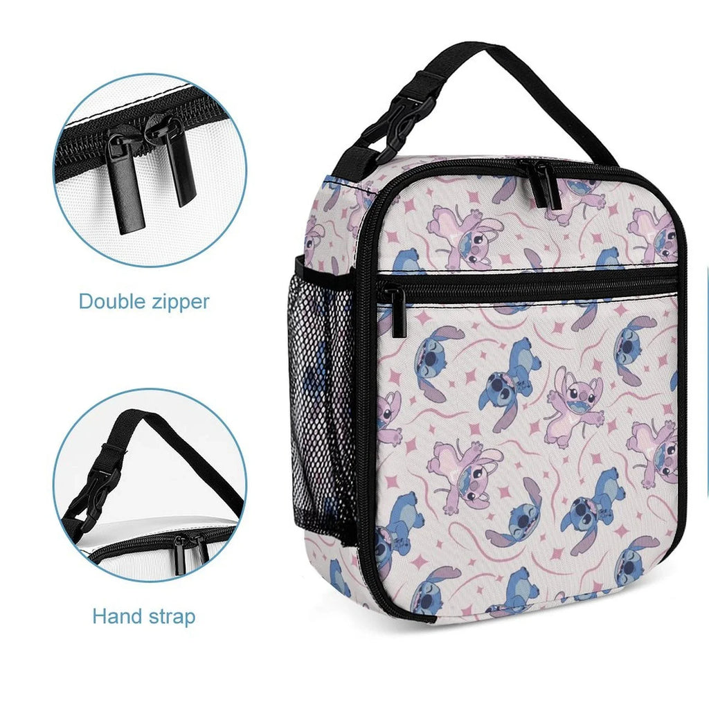 Girls Insulated Thermal Lilo Bag Kids Tote Stitch For Handbag Cooler Bag Boys Blue Lunch Adult Bento Office School Portable
