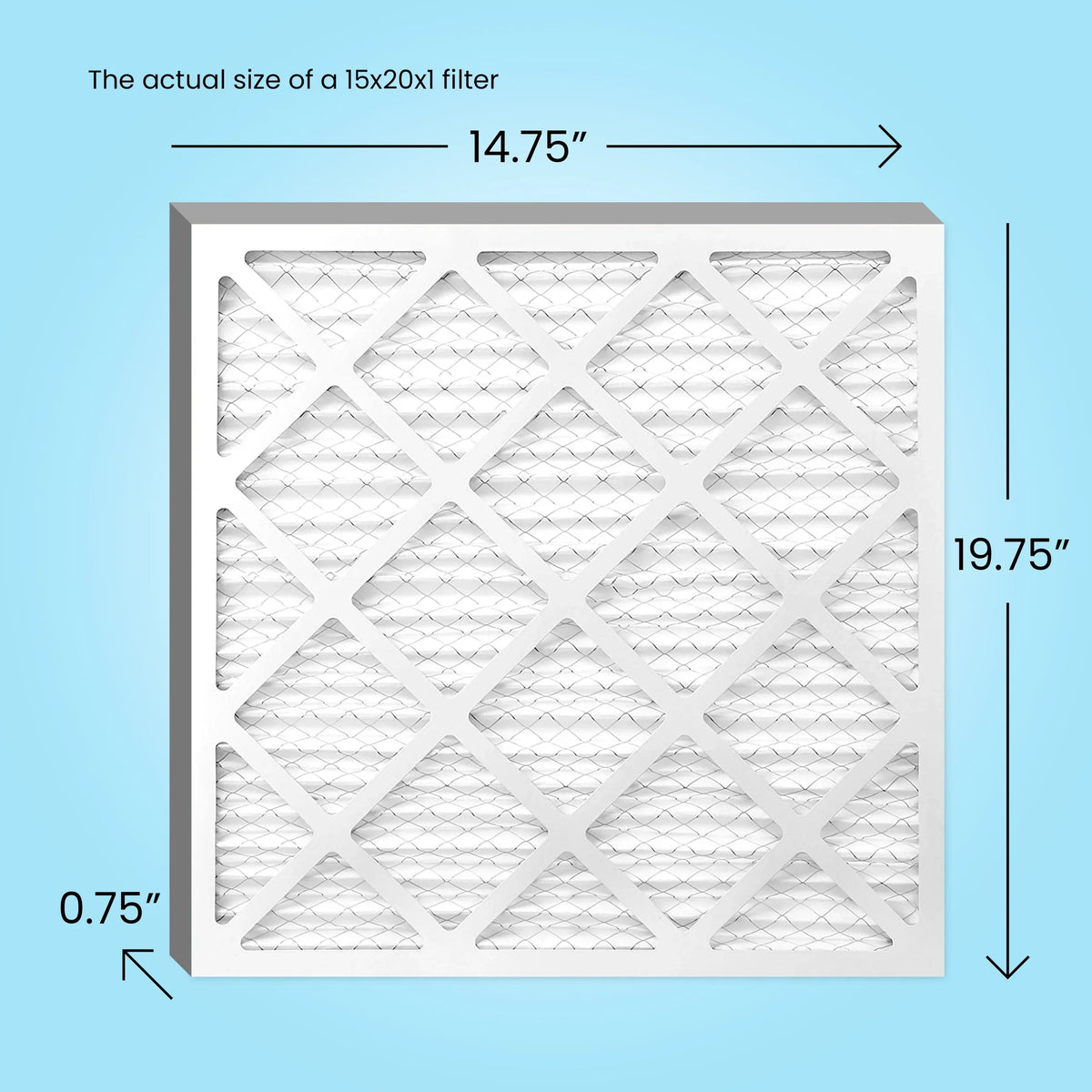 MERV 15x20x1 Mint Pleated HVAC Pack) (6 Furnace AC Filters Air 8, Air, Filter