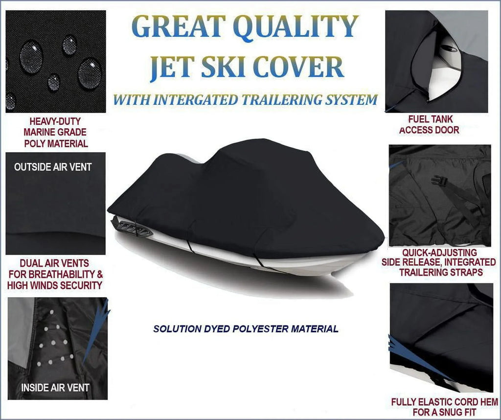 600D JET Virage Polaris Cover SKI 2002 Compatible BLACK for 2001 TXi PWC