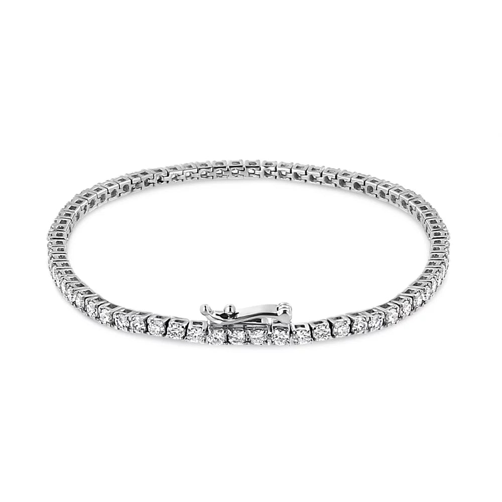 Classic 2.0 Color, Cttw (F-G Grown Gold 14K VS2-SI1 7.25" Tennis Diamond Lab Clarity) White Bracelet