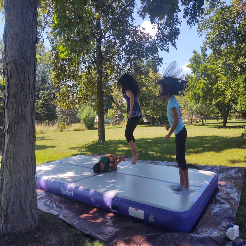 with Home Pump Gymnastics Air Inflatable air 19.68ft/6m*1m*0.1m airtrack Safty Electric mat Yoga,Kid Floor mat,Tumbling,Parkour, for FBSPORT Practice Track Gymnastics,