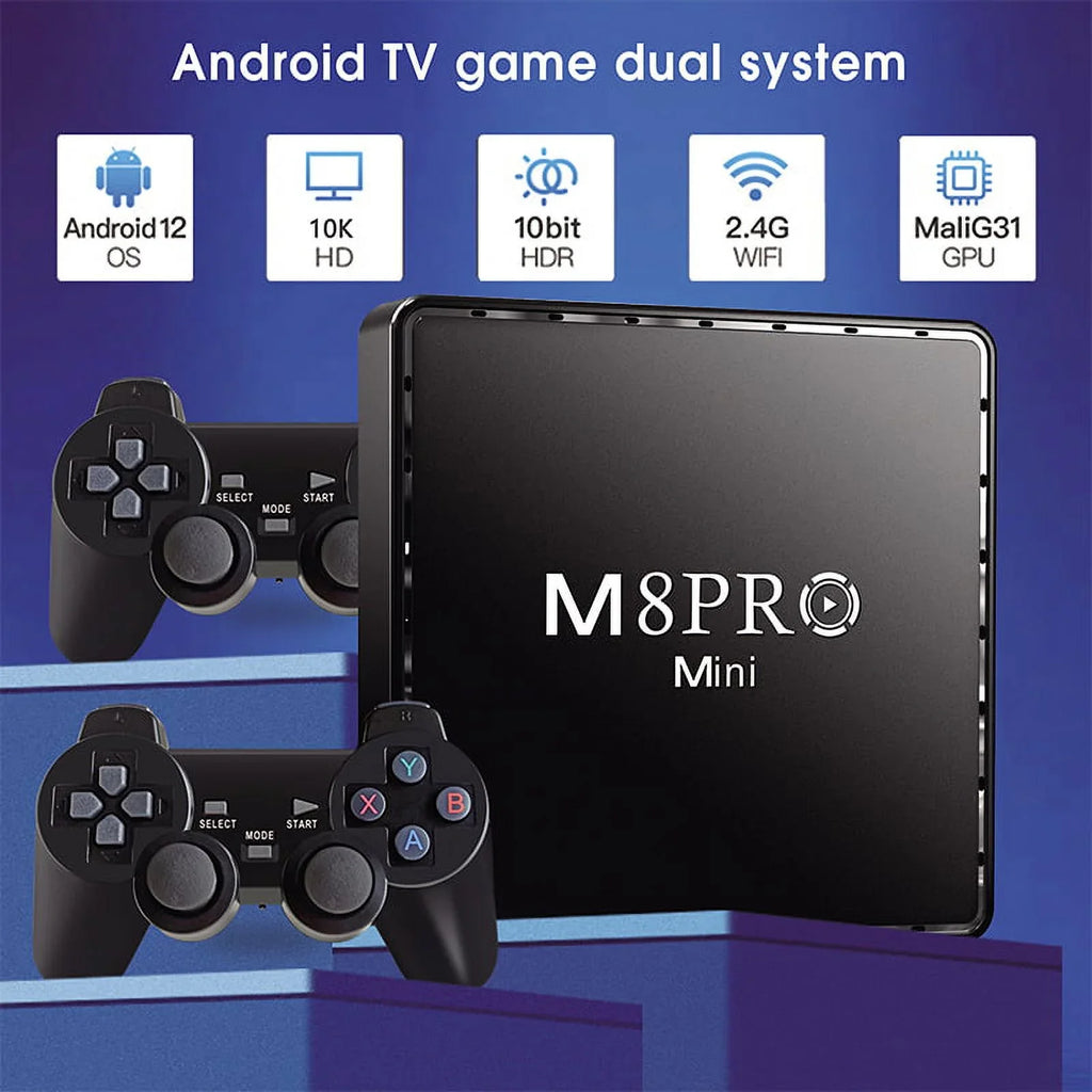 Retor System 100M 10000+ TV Pro and Android with Game Mini Game Dual Box M8 4K Game Controllers Wireless Box TV