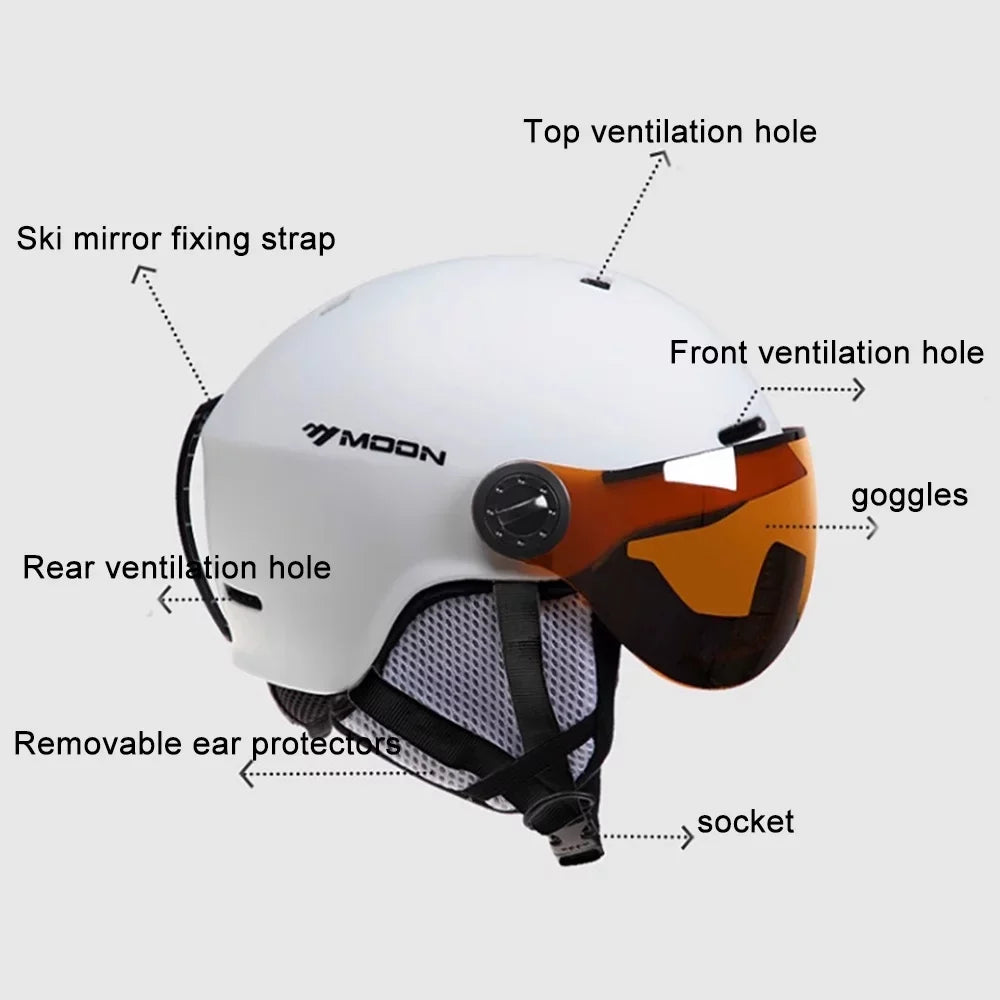 Cycling MOON Skateboard Snowboard Safety Windproof - Helmets Skiing Gear Winter