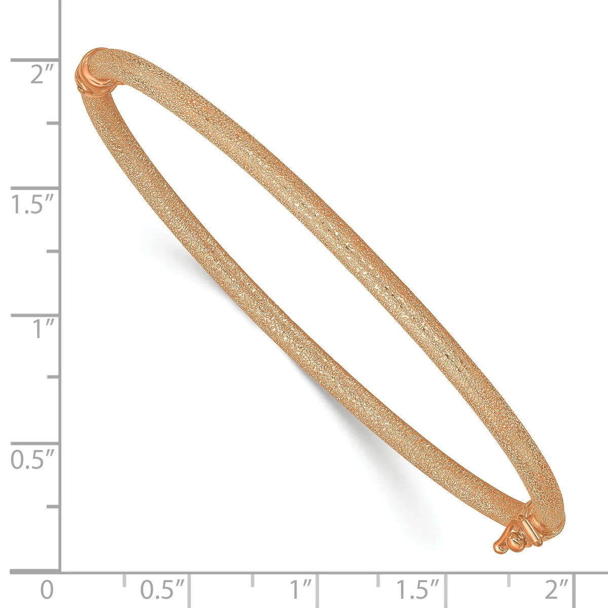 Hinged 14K Bangle Textured Rose Gold