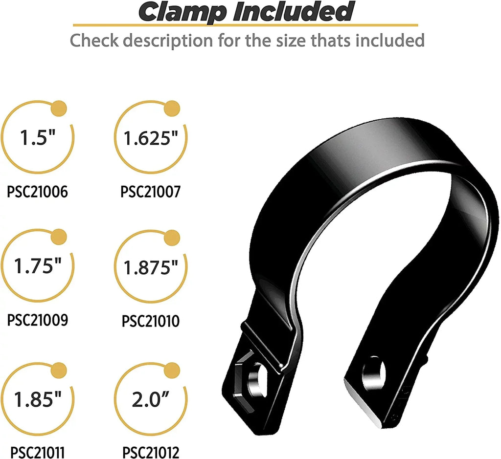 Clamps Tube Panoramic Mirror PSM21009-185 BaseClamp View with 1.85” Scosche 9”