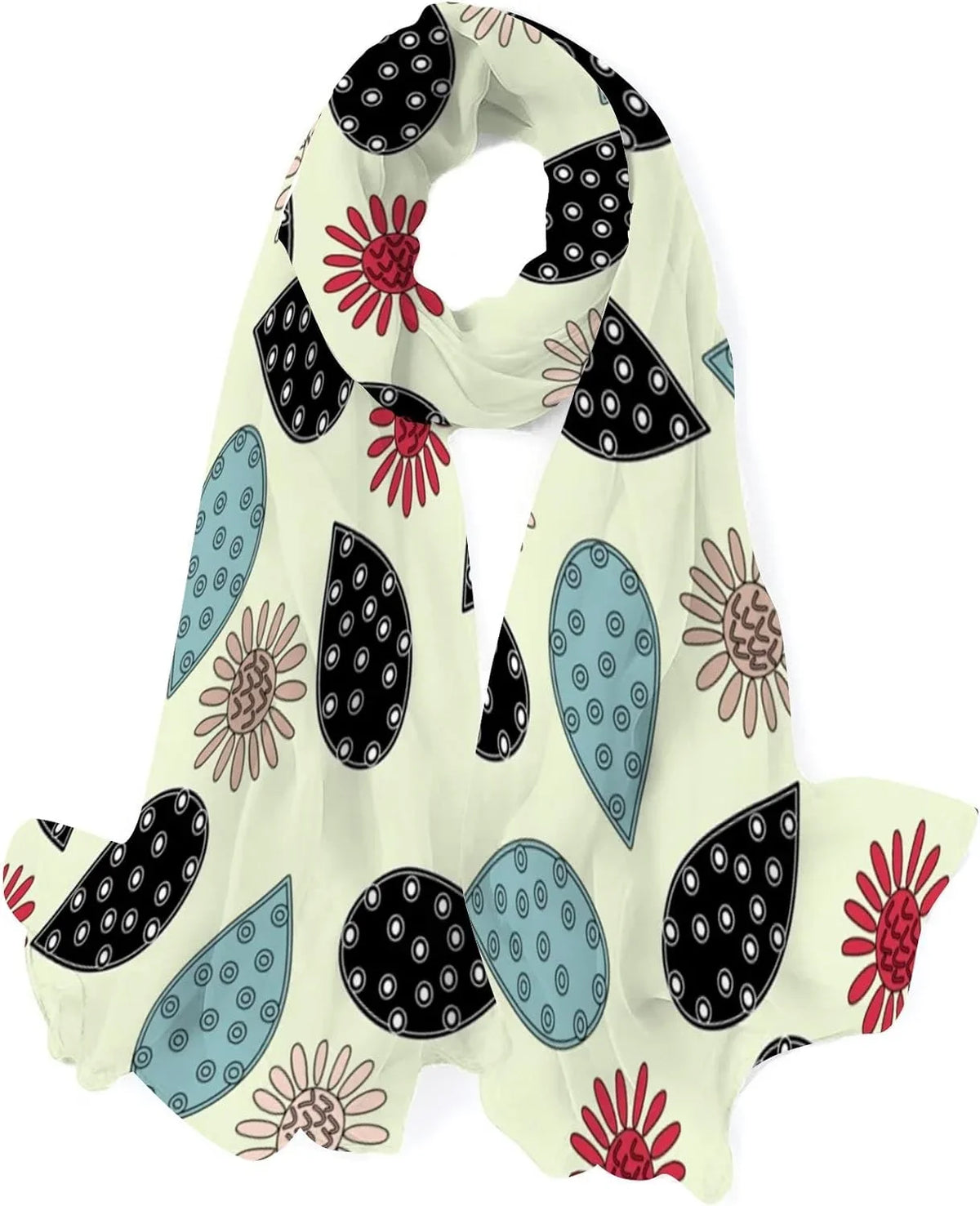 Neck for Doodles Women Scarf Scarves Hyjoy Girls Lightweight Flower Wrap Long Silk Shawl