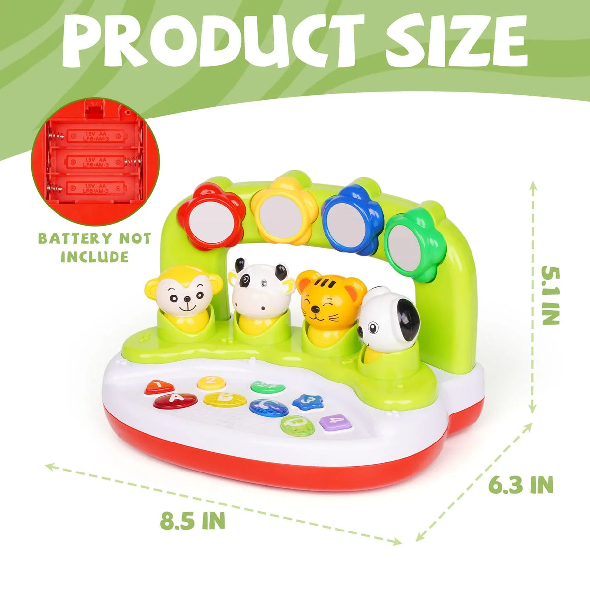 Months,Activity Music 6 & Learning Toy 12 Infant 12-18 Educational with Sensory Toys to Months, Animal Center Interactive Toy Light, Toys Baby Toys