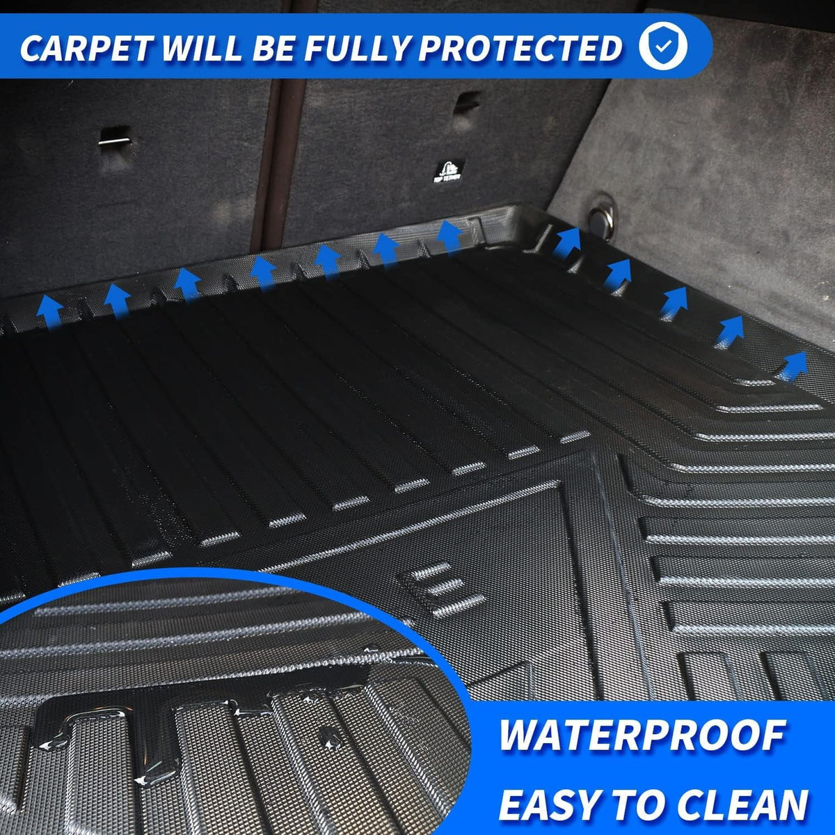 2020 Accessory, Honda Mat 2017 CR-V 2017-2022 All CR-V Cargo 2019 Cover 2021 Black Floor climate Cargo Tray 2018 2022 Rear Fit Liner for Trunk Honda
