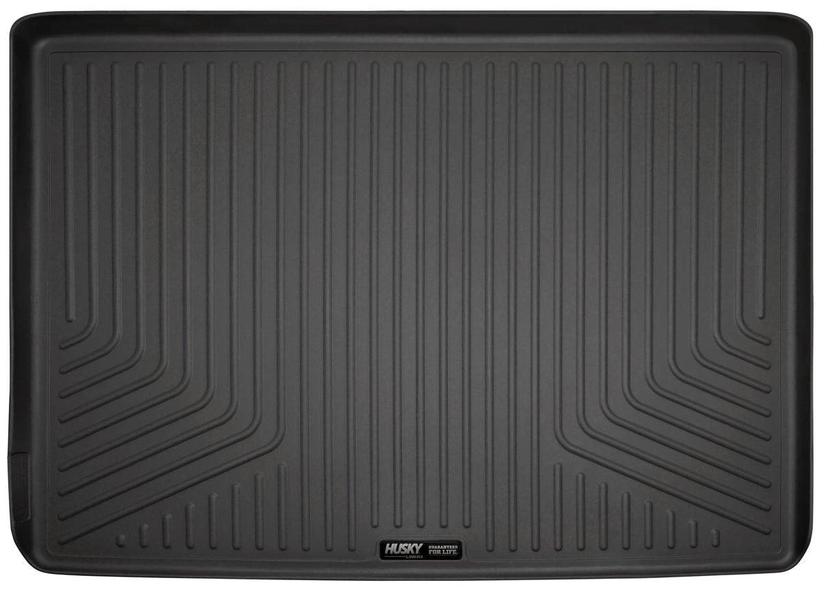 Black Compatible RealTruck Yukon Chevrolet - 28221 Husky Liner by with Seat 2015-19 2015-19 2015-19 3rd Cadillac Suburban, Cargo Escalade XL Behind GMC ESV,