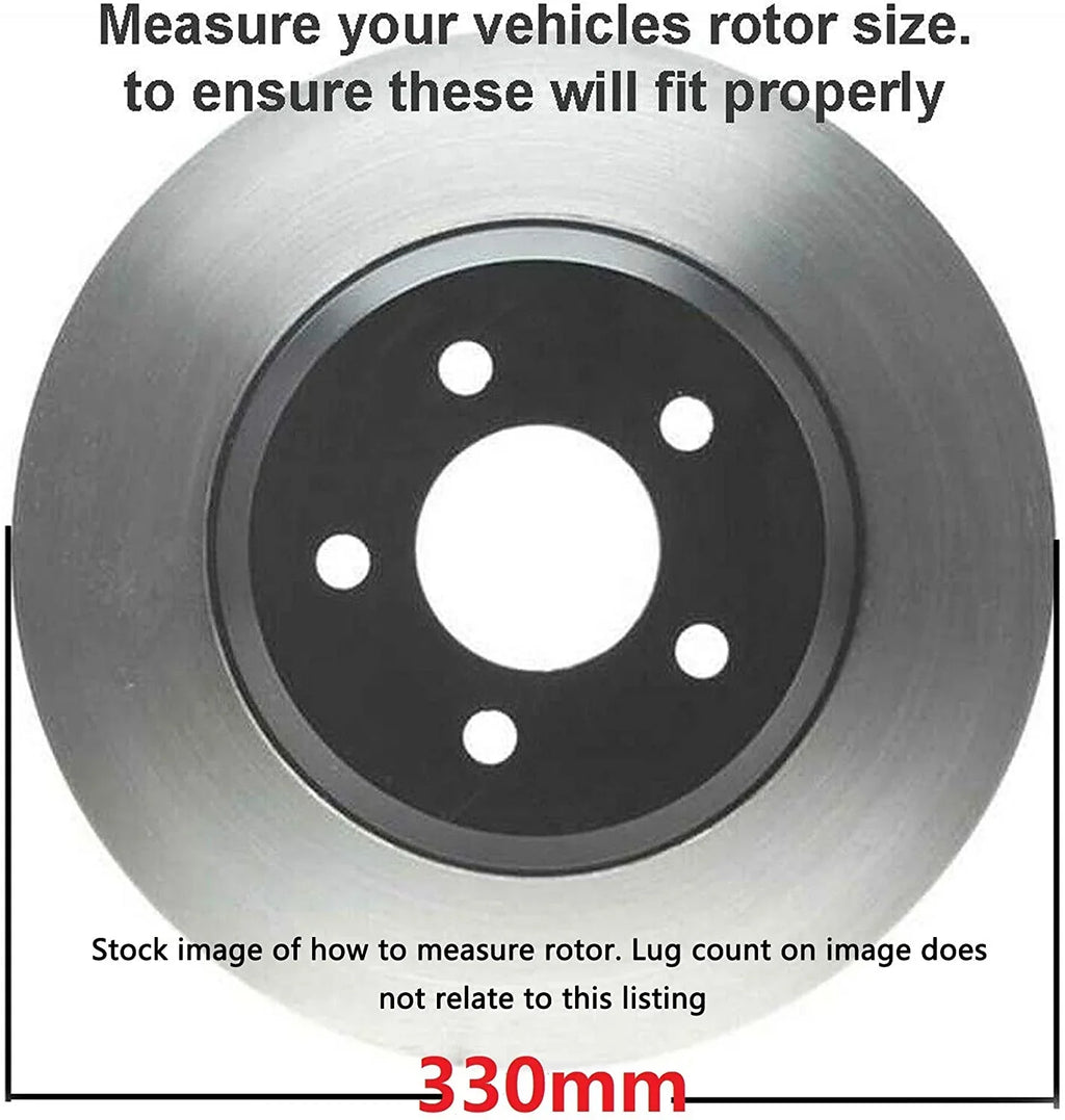 Caravan Brakes Detroit 12.99" Axle Rotors Grand VW - Rotor Pads: Pacifica Dodge Brake Ceramic C/V Country Ram for Kit Journey & Town Front Chrysler Replacement Routan Brake