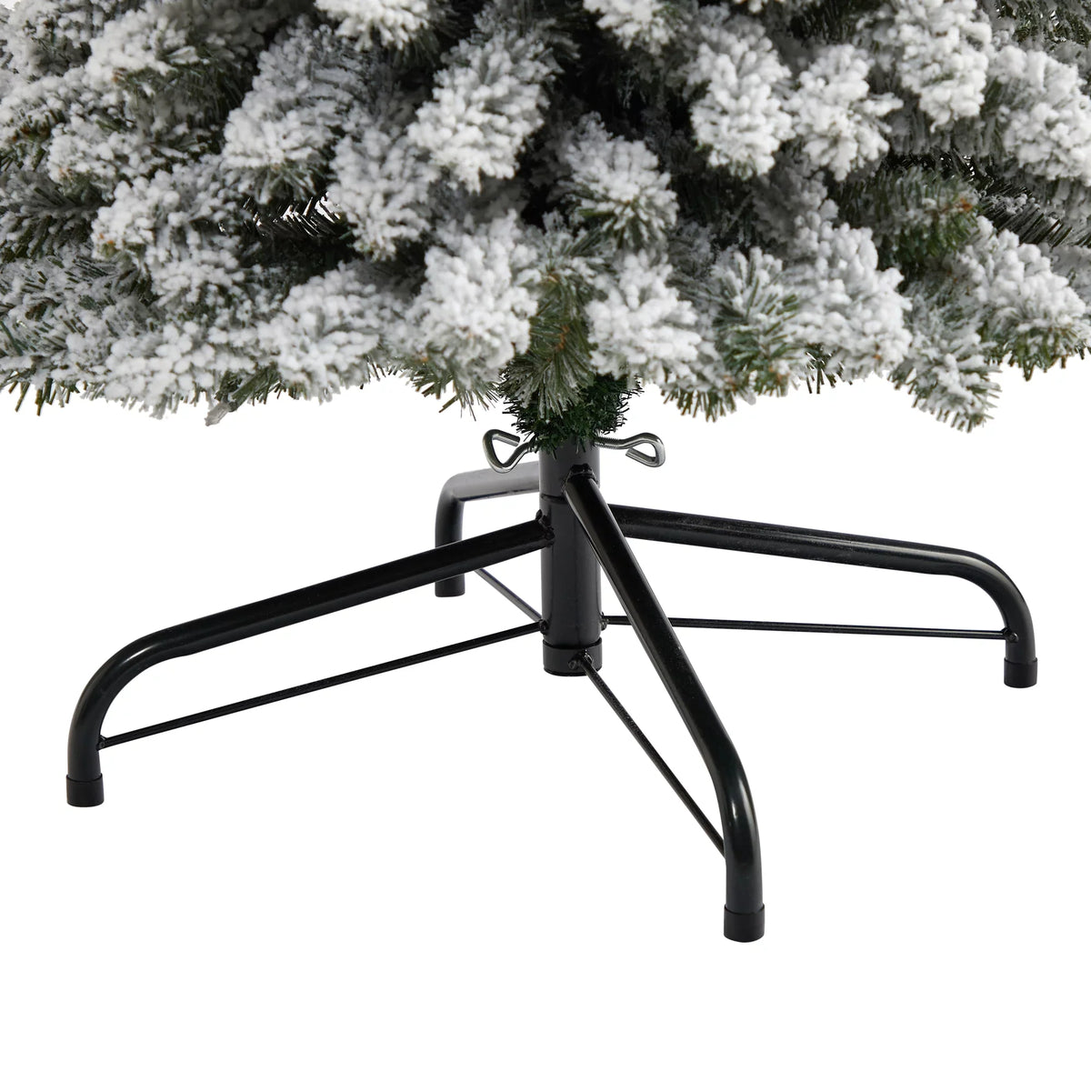Pencil 400 Artificial Prelit Tree Clear Natural White Lights 7' Christmas Flocked Nearly