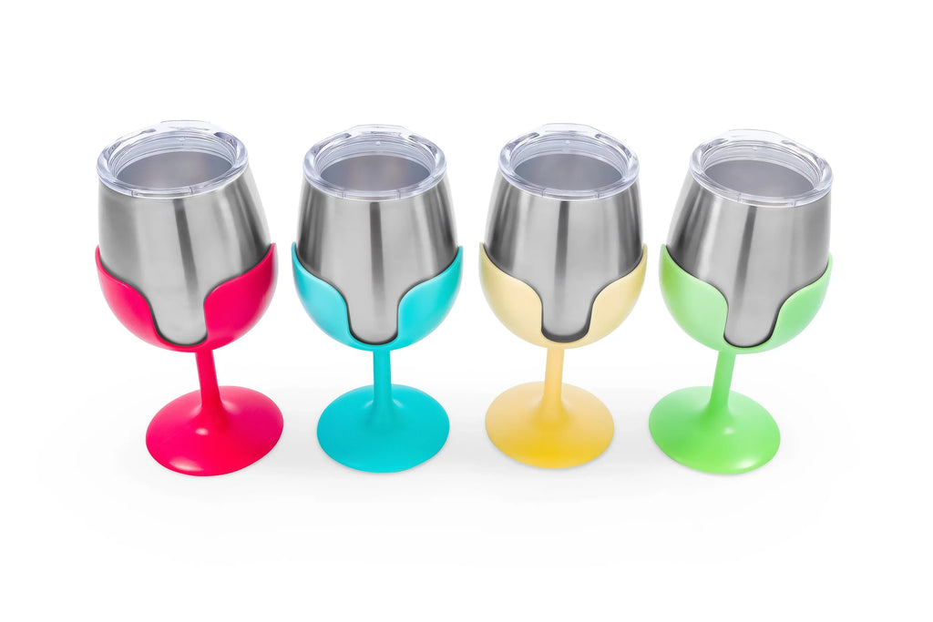 Insulated 4 8oz in at | Life (53068) Stainless Construction, Campsite Kitchen is the Comes and Removable a Better Wine Tumblers Colorful Camco a dimension Vacuum 18/8 Stems, Features Grade Steel
