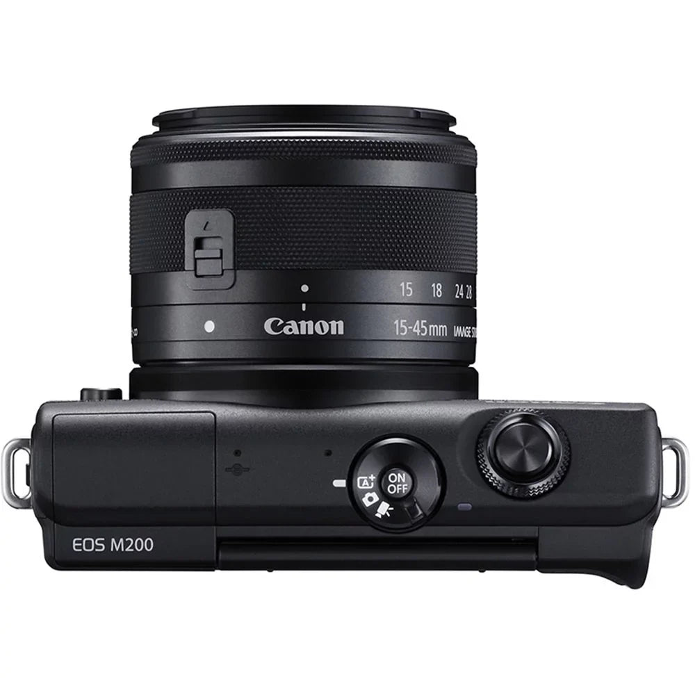 EOS Bundle Camera 15-45mm Filter M200 Lens (Black) Digital Mirrorless with Canon