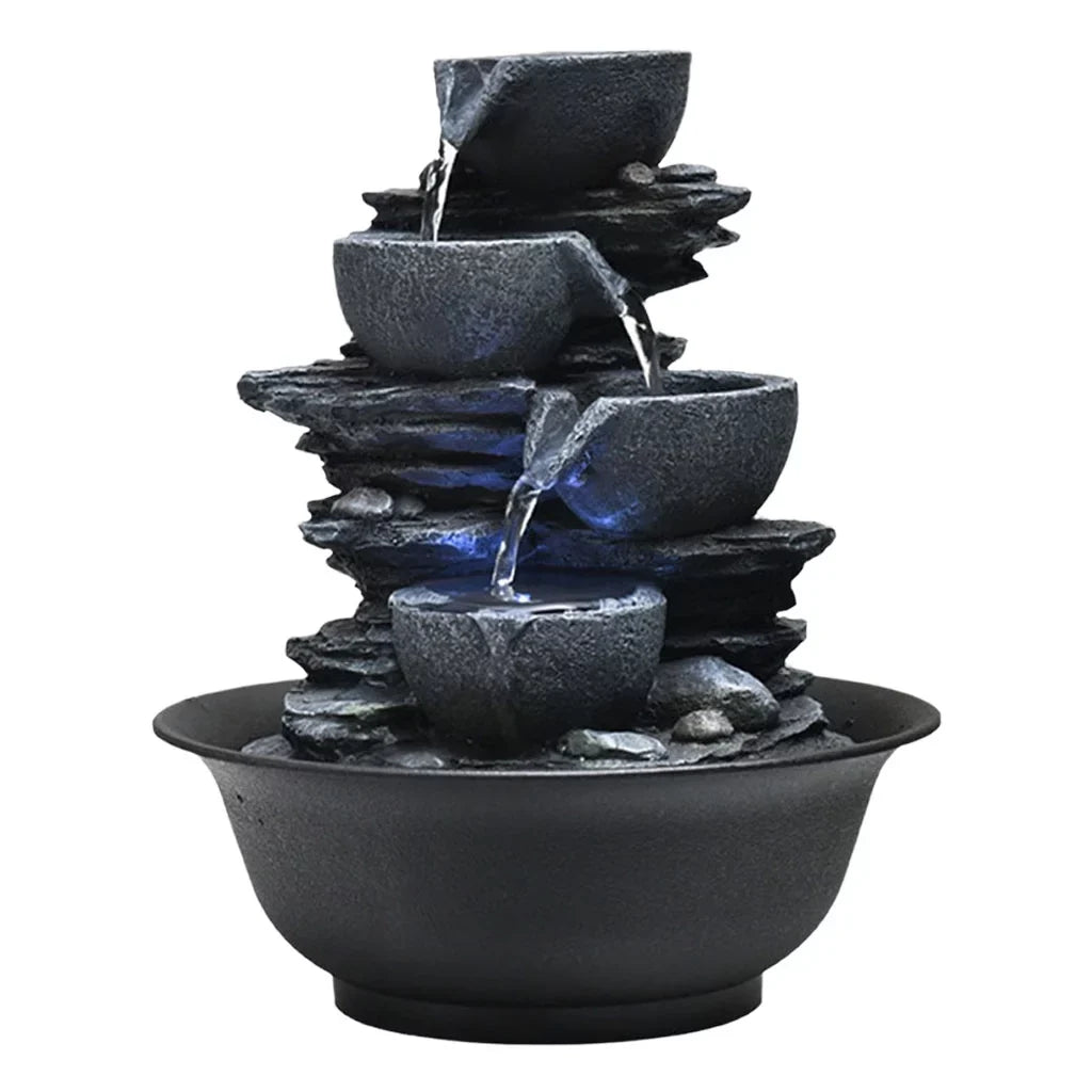 Feng , Home Landscape Tabletop with Shui exterior E liquid s Waterfall Bedroom Fountain